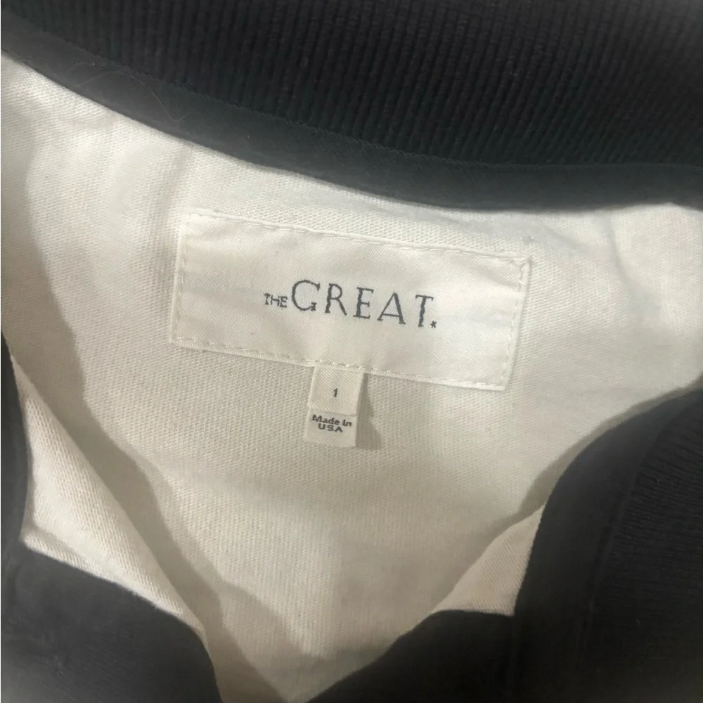 THE GREAT. Black and White Striped Top - Picture 4 of 4